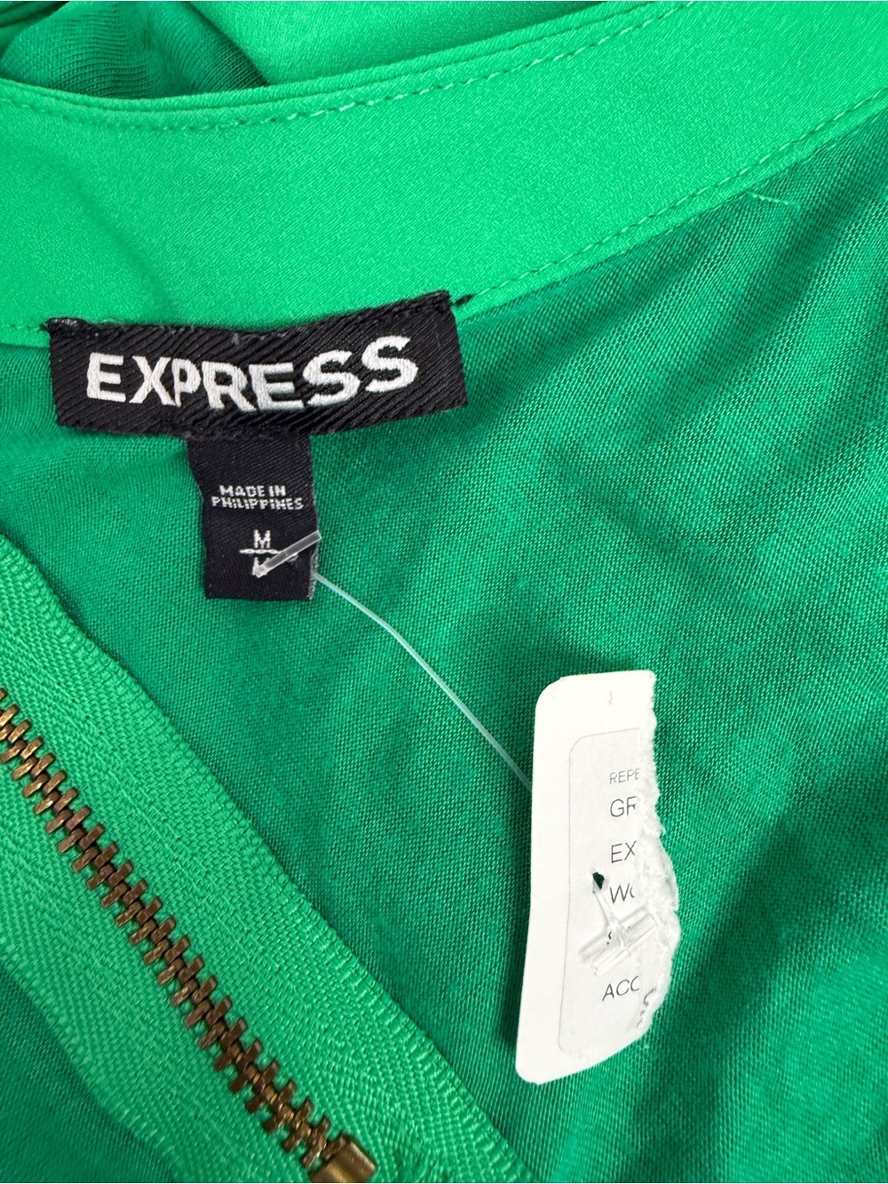 Express Green Racerback Tank with Zip Back - Picture 7 of 11